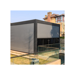 Garaf – <span class=keywords><strong>Pergola</strong></span> de construction de jardin avec auvent coulissant, <span class=keywords><strong>voile</strong></span> <span class=keywords><strong>d</strong></span>'<span class=keywords><strong>ombrage</strong></span> ondulé, vente directe en usine - Product Image 5