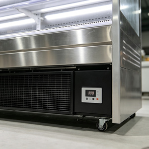 Congelador vitrina de acero inoxidable con cortina de aire, Congelador solar con panel y batería, Congelador tipo arcón solar, Congelador tipo arcón para <span class=keywords><strong>supermercado</strong></span> - Product Image 4