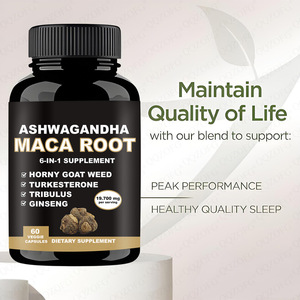 Capsule 6-in-1 di Ashwagandha e Radice di Maca, Stimolatore di Fertilità Maschile, Pillole per <span class=keywords><strong>il</strong></span> Vigore Maschile, Integratori di Maca per Uomini - Product Image 4