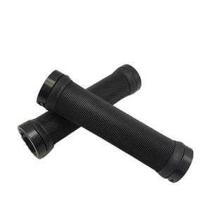 Empuñadura de manillar de sarga de goma de 22,2 mm, negra, para bicicletas de montaña, con bloqueo de doble cara - Product Image 1