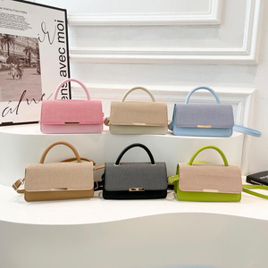 Nouveauté 2025 – Sac à main carré <span class=keywords><strong>pour</strong></span> femme en cuir PU, couleur bonbon, simple et tendance, avec rabat, <span class=keywords><strong>pour</strong></span> téléphone <span class=keywords><strong>portable</strong></span> – Vente en gros - Product Image 1