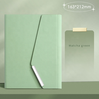 Carnet de notes/journal quotidien A5 personnalisé avec impression de logo HLF, couverture rigide en cuir, reliure thermique, coffret cadeau de luxe