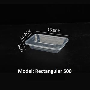 Boîte à lunch jetable de qualité alimentaire Boîte à emporter rectangulaire carrée transparente Boîte à lunch domestique Récipient de conservation en plastique - Product Image 6