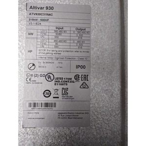 ไดรฟ์ปรับความเร็วรอบอัตโนมัติ Altivar Process รุ่น ATV900 ซีรีส์ AC ATV930C31N4 315 กิโลวัตต์ 400-480 โวลต์ 3 เฟส IP21 VFD สำหรับควบคุมมอเตอร์ - Product Image 1