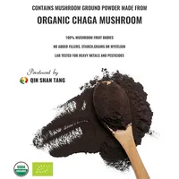Poudre d'extrait de champignon Chaga biologique QINSHANTANG, Beta-d-glucane≥10%, naturel, pour café et thé au Chaga
