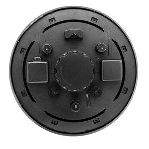 Horloge murale lumineuse extérieure en métal de grande taille de 18 pouces pour la décoration de jardin avec thermomètre et humidité étanche - Product Image 3