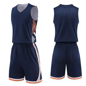 Maillot de basket-ball vierge de haute qualité, uniformes de basket-ball réversibles en maille sublimée avec logo personnalisé