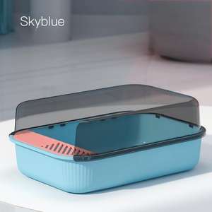 Vente directe <span class=keywords><strong>Bac</strong></span> <span class=keywords><strong>à</strong></span> litière pour chat rond en plastique écologique avec un espace intérieur de 20L Facile <span class=keywords><strong>à</strong></span> nettoyer Kit d'accessoires de toilette pour <span class=keywords><strong>bac</strong></span> <span class=keywords><strong>à</strong></span> <span class=keywords><strong>sable</strong></span> - Product Image 5