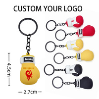 Mini gants de boxe en PVC plastique à la mode, porte-clés, accessoires pour sac à dos et cadeau, boxe, gym
