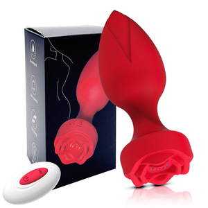 Vibrador de masaje anal para mujer con control remoto de 10 velocidades LOVE. Rose Butt Plugs Sex Anal plug.2024 Control remoto inalámbrico Próstata - Product Image 1