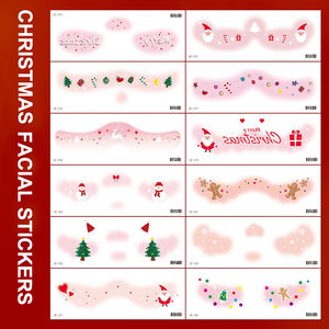 สติกเกอร์รอยสักแต่งหน้าหวานน่ารักบลัชออนปรับแต่งได้สติกเกอร์รูปใบหน้าสำหรับเทศกาลคริสต์มาส - Product Image 2