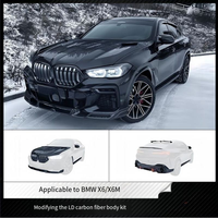 2023-2025 para BMW X6: Modificación de piezas exteriores, alerón divisor de labio de parachoques delantero de fibra de carbono