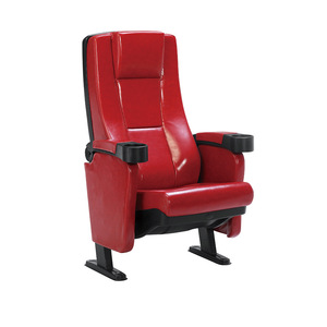 Silla de Cine Masao de Cuero Rojo con Reposabrazos para Asientos de Teatro y Auditorio - Product Image 1