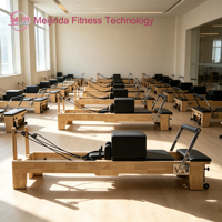 Appareil de Pilates Reformer en Bois d'Érable Durable 2026 MJD-M101C - Machine de Fitness Réglable Écologique pour Salle de Sport/Hôtel/Maison