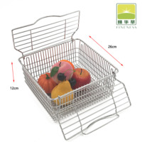 Support de stockage de fruits et légumes polyvalent en acier inoxydable de qualité supérieure avec couvercle pour panier de nettoyage