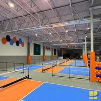 Terrain de pickleball en acrylique de 3 mm, surface professionnelle antidérapante, utilisation intérieure et extérieure, tapis de sol pour terrain de pickleball extérieur