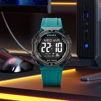 Reloj Deportivo Digital SMAEL 8112, Cronógrafo, Plástico, Luminoso, Resistente al Agua 5BAR, Moderno, Colorido, con Alarma y Correa de Silicona