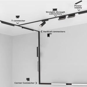 نحيفة للغاية 48 فولت ذكية تويا المسار المغناطيسي تصميم حديث كوب ليد رقاقة السكك الحديدية وقلادة إضاءة المسار المغناطيسي أدى - Product Image 2