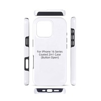 Étui de téléphone Prosub 2 en 1 pour iPhone 16 Series, revêtement 3D, impression par sublimation, étui de téléphone portable en plastique magnétique