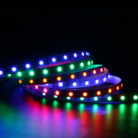 Tira de LED Flexible Direccionable WS2812B 5050 de 5 Voltios, Ultra Delgada de 10 mm, Tira de LED WS2812 de 5V