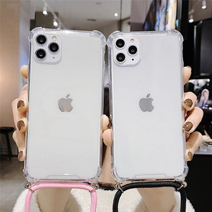 <span class=keywords><strong>Coque</strong></span> de téléphone apple résistant aux chocs, étui Transparent en acrylique pour <span class=keywords><strong>iPhone</strong></span> <span class=keywords><strong>13</strong></span> Pro Max, <span class=keywords><strong>avec</strong></span> <span class=keywords><strong>cordon</strong></span>, accessoires de mode - Product Image 1