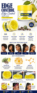 Cire coiffante parfumée aux fruits à tenue forte pour cheveux naturels, bords lisses, perruques, tresses et baby hair - Product Image 5