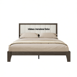 Letto Imbottito Completo in Legno e Tessuto, Misura Matrimoniale, Elegante Arredamento per Camera da Letto - Product Image 1