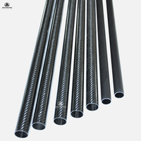 Tube en fibre de carbone 3K sergé haute résistance, forme personnalisée, vente en gros