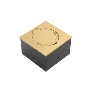 Minimalist Round Floor Outlet Box <b>with</b> Stainless Steel Lid <b>with</b> Handle and Single <b>Socket</b> Design - Product Image 3