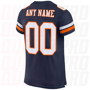 Camiseta de Fútbol Americano Personalizada para Hombre, Cuello en V, Manga Corta, Color Azul, Impresión Sublimada, Malla Transpirable, Corte Regular, Nombre del Equipo Personalizable - Product Image 4
