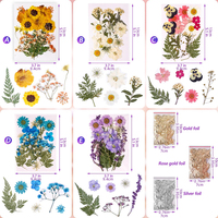 TIMESRUI Ensemble de fleurs séchées naturelles en gros, fleurs colorées faites à la main pour bijoux en résine DIY, cartes, scrapbooking, Fête des Pères