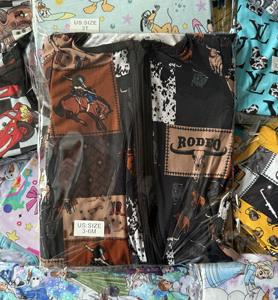 Pakaian Bayi Whatnot RTS Bamboo Western Boot Prints, Piyama Bayi, Romper Bayi, Pakaian Anak Bahan Bambu dengan Ritsleting - Product Image 2