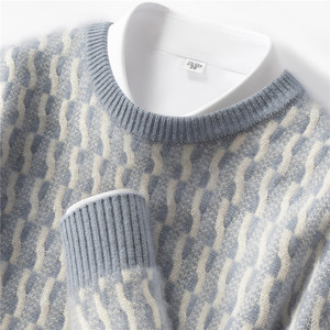 Suéter Casual Personalizado para <span class=keywords><strong>Hombre</strong></span>, <span class=keywords><strong>Cuello</strong></span> Redondo, Grueso, 100% Cachemira - Product Image 1
