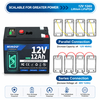 Generator surya lifepo4 tersedia dalam berbagai ukuran, baterai lifepo4, Baterai Lithium Isi Ulang dengan Port USB dan Sakelar Daya On/Off
