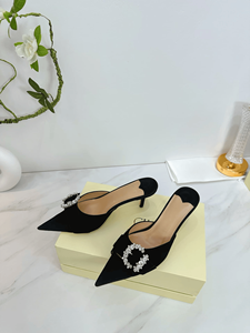 Jimmy Elegantes Mules con Hebilla de Pedrería, Tacones de Aguja con Punta Puntiaguda para Bodas, Novias, Fiestas de Graduación y Eventos Formales - Product Image 4
