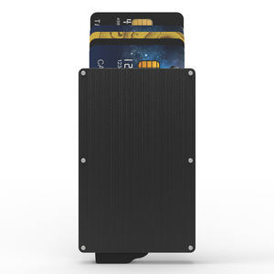 Portefeuille de poche avec blocage RFID automatique pour cartes de crédit, étui en aluminium avec bouton poussoir, anti-scannage, fin, 6 pouces, 8 mm - Product Image 1