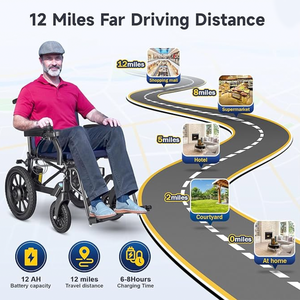 Hubang Shanghai D3-A Tank 48cm Wide Load 150kg Bariatric Brushless Motor Lithium Battery <strong>Reclining</strong> Electric <strong>Wheelchair</strong> - Product Image 5