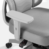 Chaise de bureau ergonomique robuste en maille avec base métallique, support lombaire réglable, appui-tête, pivotante, pour ordinateur, capacité 200 kg