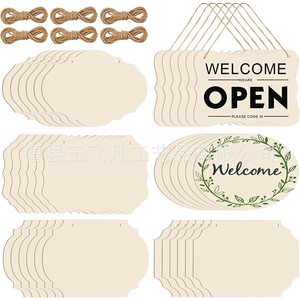 Tranches de bois vierges irrégulières non finies pour loisirs créatifs, peinture, écriture, décorations d'intérieur, fournitures de décoration de Noël - Product Image 3