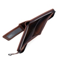 Dompet Kulit PU Pendek Pria Vintage Terbaru dengan Ritsleting dan Kancing Pengunci, Dompet Kartu Pria Berkapasitas Besar
