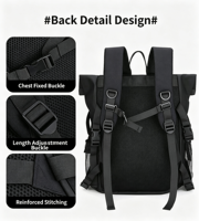 Sac à dos pour ordinateur portable en tissu Oxford léger et durable pour homme, avec fermeture éclair, design tendance, logo personnalisable pour étudiants