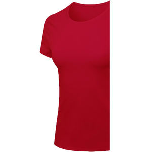 T-shirt personnalisé pour femme, style streetwear, col rond, manches courtes, en coton biologique polaire respirant et écologique, couleur gris uni - Product Image 6