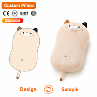 Fabricant de coussins en peluche personnalisés, design créatif en forme de chat, coussin en peluche personnalisé, jouet en peluche, poupée en peluche, service OEM
