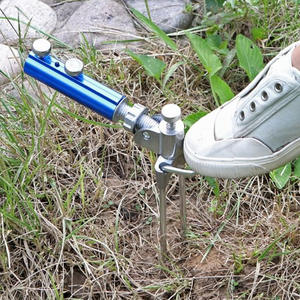 Soporte para caña de pescar, torreta montada en el suelo, giratoria, plegable, de aleación de aluminio, para uso en exteriores - Product Image 1