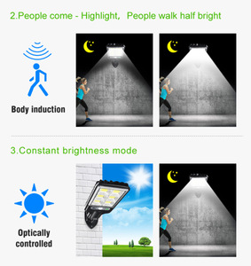 2021 Modern Induction Lamps Solar Garden <b>Light</b> Outdoor Lamp Powered Sunlight Wall IP65 Waterproof Pir Motion <b>Sensor</b> Street - Product Image 6
