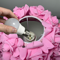 Nouvelle décoration de la maison à côté de la lampe de table lampe de table européenne Rose fleur veilleuse pour les lampes d'hôtel de fête de mariage