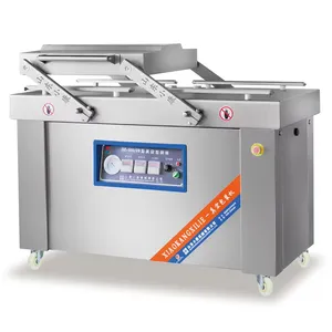 Food vacuum packaging machine 304 stainless steel body industrial used vacuum packing machine meat shrimp seafood double chamber