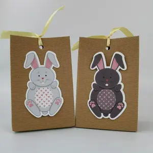 Happy Easter Treat paper Boxes for Kids School Classroom Party Favor Supplies Decor Bunny and Eggs Easter