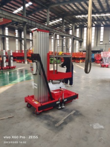 Lift Gunting Listrik Kapasitas 300lbs 500lbs 600lbs, Tinggi 20 ft 6m 7m 8m 9m 10m, Hidrolik Tugas Berat untuk Konstruksi, Dari Cina - Product Image 4