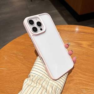 Funda para iPhone 17 Pro Max, diseño simple con ranuras de color caramelo, transparente mate, protección total anticaídas. - Product Image 5